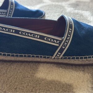 Coach Denim Blue Slip-On Espadrilles